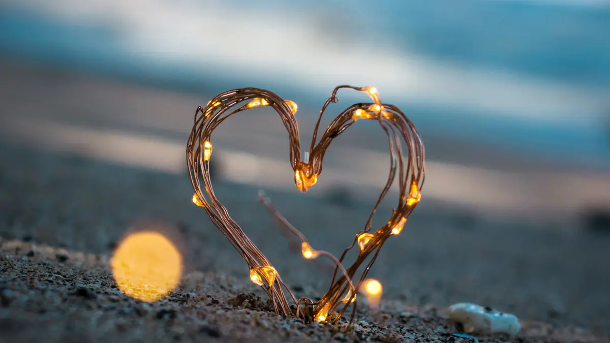 Heart on the beach